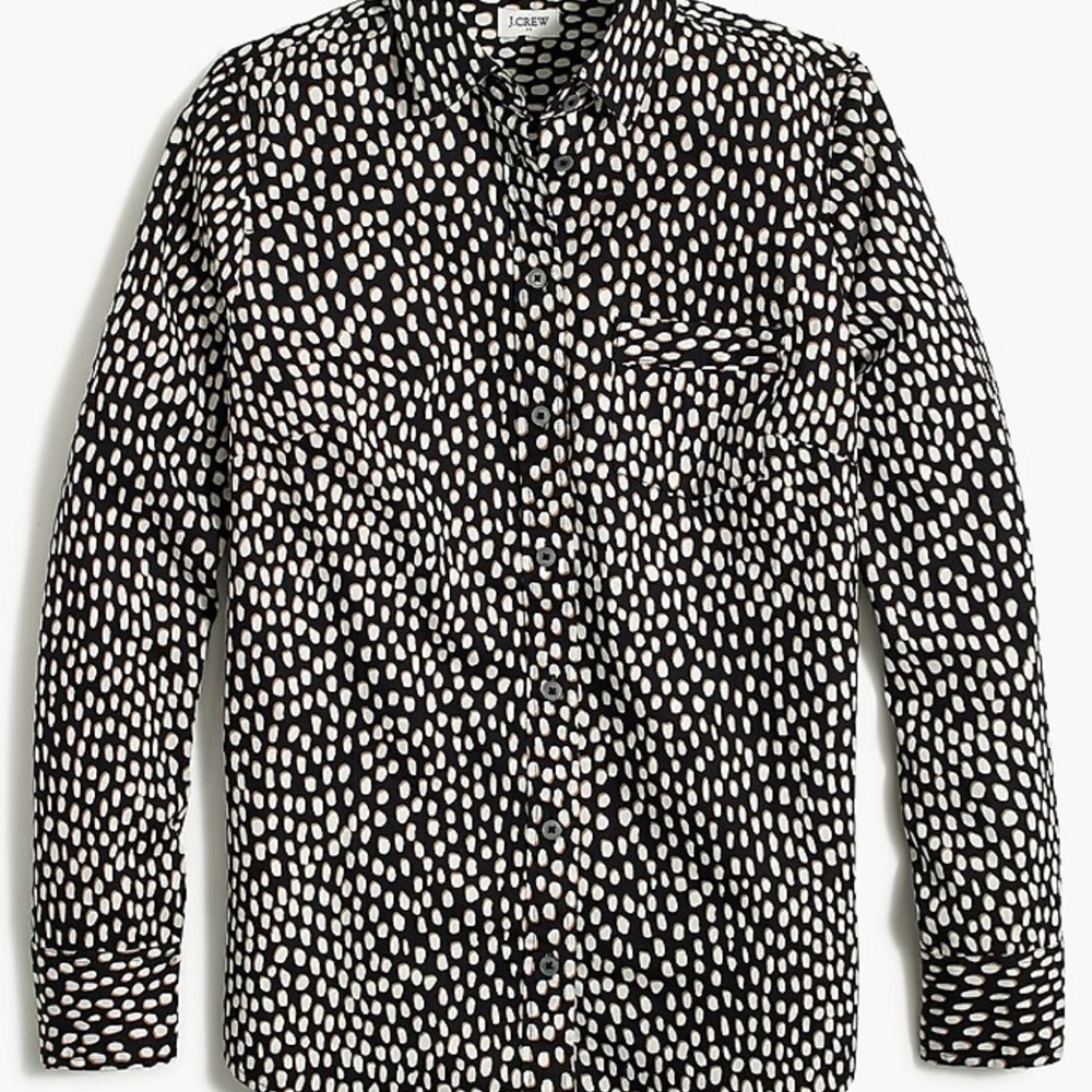 J. Crew Button Up Stretch Cotton Poplin Shirt